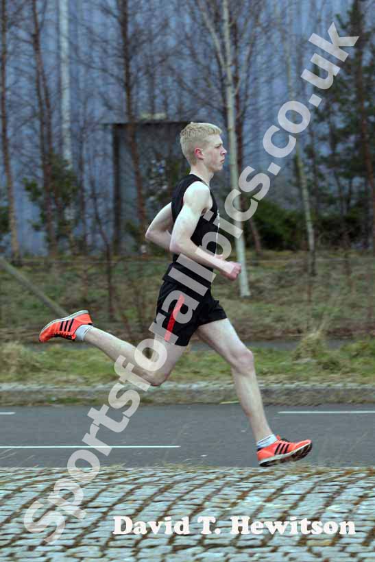 Jonny Currie (Tynedale) senior mens Elswick Road Relays.
